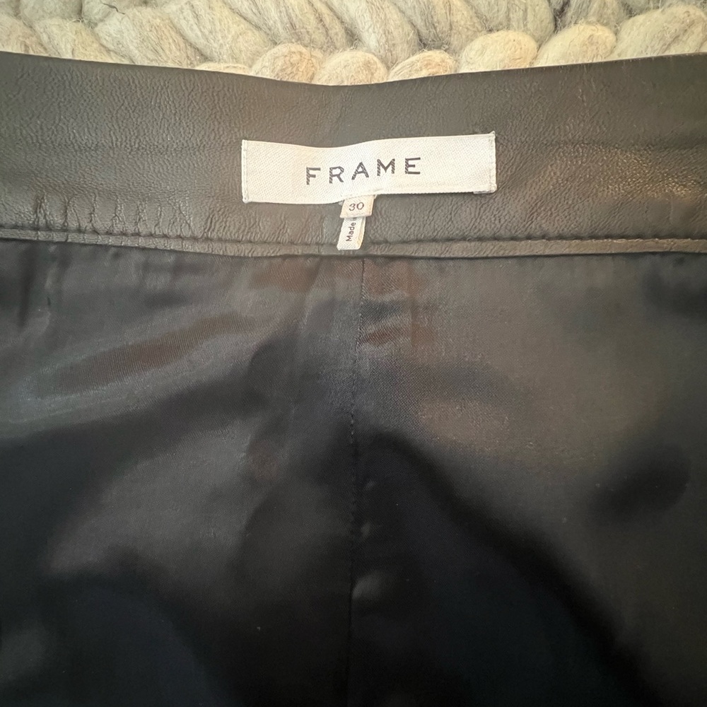 Frame Lamb Leather Mini Skirt Women’s - Picture 7 of 8